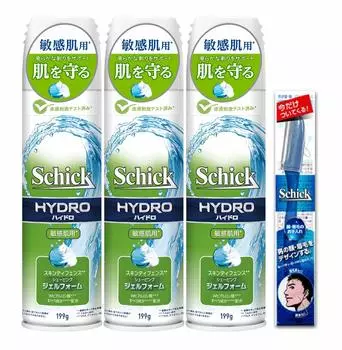 Schick SCHICK Hydroskin Defense Гель-пена для бритья Бритва для бритья Гель-пена для бритья 199 г x 3 комплекта Гель-пена для бритья для чувствительной кожи 199 г x 3 комплекта