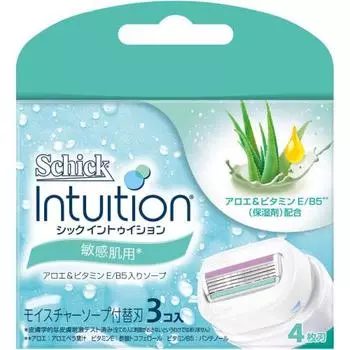 Schick Schick Intuition Сменные лезвия для женской бритвы для чувствительной кожи (3 куска)