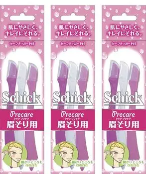 Schick Schick L Одноразовые одноразовые бритвы для бритья бровей x 3 шт. с защитным кожухом (3 куска) Женский
