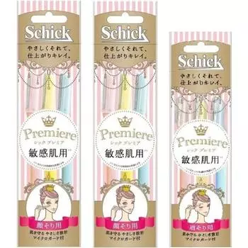 Schick (Schick) Schick 3 bottles x 2 pieces / Premier Sensitive Skin L Dispo For Eyebrows 3 pieces x 1 pack [Bulk Purchase] Disposable Women s Razor F