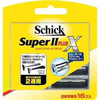 Schick Super II Plus X 2-Blade Replacement Blade (16 Pieces) Shaving Razor