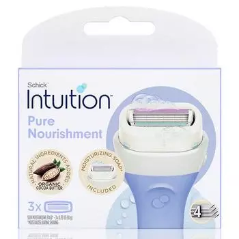 Лезвия для бритвы Schick Women s Intuition Nourishment, 3 шт., 1 шт., корейское лезвие для бритвы