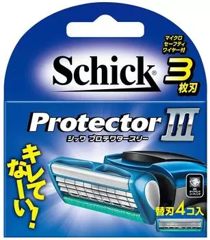 Schick Защитные три сменных лезвия (4 шт)