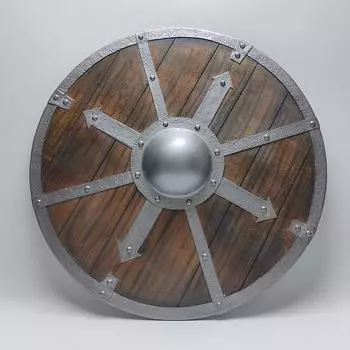 щит компаса, деревянный щит, средневековый щит викингов, щит ворона Валгаллы, копия щита викинга, щит средневекового воина