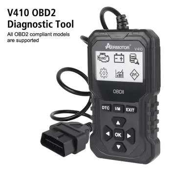 Считыватель кодов OBD2 V410 EOBD OBD 2 сканер диагностические инструменты для автомобиля очистка кодов неисправностей 16-контактный датчик кислорода для аккумулятора двигателя EVAP тестер