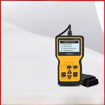Считыватель кодов V310 OBD2: Многоязычный диагностический инструмент для кодов неисправностей автомобиля.