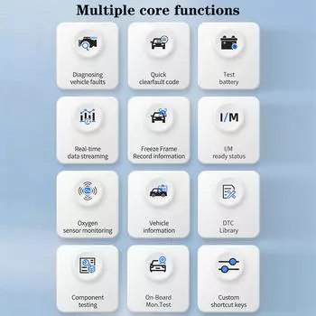 Считыватель кодов YM519 OBD2 Считыватель кодов неисправностей Многоязычный диагностический инструмент для автомобиля Проверка системы двигателя Тестер аккумулятора