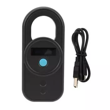 Считыватель микрочипов домашних животных USB-интерфейс Высокая чувствительность Портативный перезаряжаемый 128 Хранилище информации чёрный