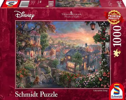 Schmidt 1000 элементов Thomas Kinkade Dog and Dog Story Jigsaw Puzzle Disney Puzzle Jigsaw Puzzle Unisex Parallel Import Product [Товар]
