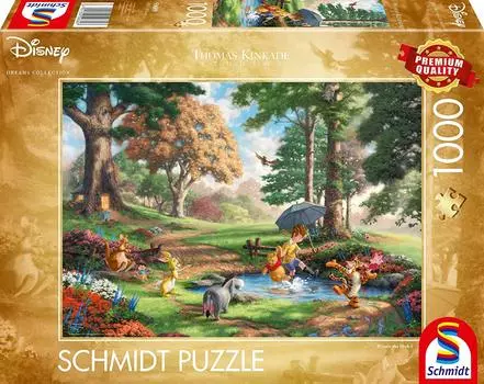 Schmidt 1000 элементов Thomas Kinkade Jigsaw Puzzle Winnie the Pooh Disney Puzzle Jigsaw Puzzle Complete Size 69 cm x 49 cm [Товар]