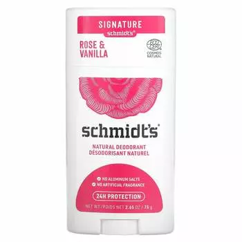 Schmidt s, Натуральный дезодорант, Роза и Ваниль, 2,65 унции (75 г)