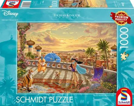 Schmidt Spiele 58032 Thomas Kinkade Disney Жасмин танцует на солнце пустыни 1000 элементов пазл