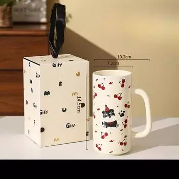 Schnauzer Water Cup Gift New Creative Straight Cup Souvenir Circus High Pretty Easy Cup 401-500ml