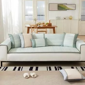 Schoenoplectus Trigueter Palla Подушка для дивана Летняя подушка сиденья для лета Простой современный подлокотник Спинка Полотенце Новый чехол для дивана Ткань 60*60cm