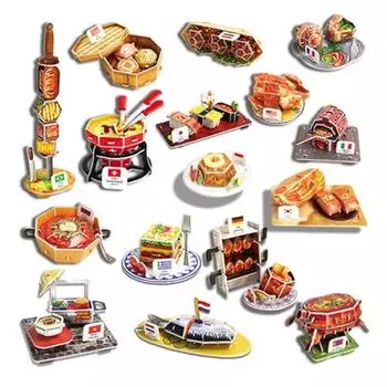 Scholas World Culture Travel World 16 Type 3D Трехмерная головоломка Корея 3d головоломка