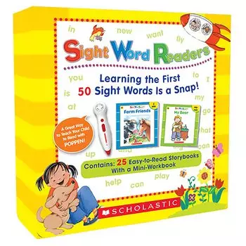 Scholastic Sight Word Readers Английский Учебные Материалы 25 Книг Коробка Набор Рабочая Тетрадь с CD Pen Совместимо 9781338644982 (Голосовая версия)