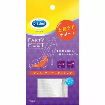 Scholls Wellness Co Dr. Scholl Gel Arch Cushion 1 pair Cushion Insole Foot Care:Insoles How to use Apply the adhesive flat side of the product to th
