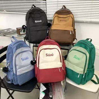 School bag Middle school student ins High quality school bag Large capacity casual backpack Fashion student school bag Travel backpack