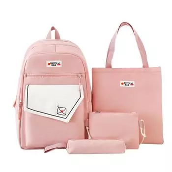 School Bag Student School Bag Level 3 to 6 Girls Light Burden Reduction Ridge Backpack чёрный
