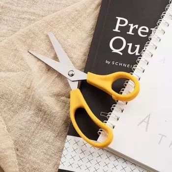 School Office Supplies Stationery Handmade Tools Fish Line Scissors Safety Scissors Stainless Steel Scissors Student Scissor жёлтый