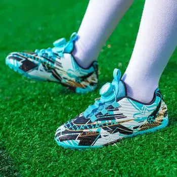 School season new rotating buckle children s children s football shoes training broken nail lawn football shoes size 28-39 shoes 28