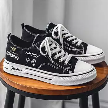 School season new youth daily versatile flat-bottomed canvas low-top breathable sports leisure lightweight trendy men s shoes 39
