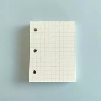 School Supplies Journal Planner Mini 3 Hole Loose Leaf Binder Ring Daisy Notebook Binder Notebook Grid 80 sheets