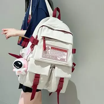 Schoolbag Backpack Female Backpack Junior High School Girls College Students Lighten The Load Travel Bag