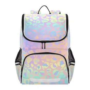 Schoolbag Children Backpack Girl Primary Rainbow Leopard Tie-dye Reflective Stripe Book Bag Multi Pockets Backpacks