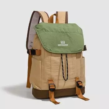 Schoolbag Female College Student Can Hold Computer Backpack Waterproof Rucksack Niche Design Travel Large Capacity Work Clothing Green