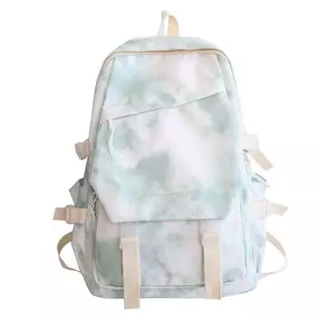 Schoolbag for Junior High School Girls Good-looking Niche Style Junior High School Girls Korean Style Large Capacity Student Backpack Fresh Green_free size