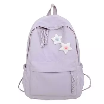 Schoolbag for Junior High School Girls Large Capacity Good-looking Ins Style Cute Fancy Mori Style Niche Style Middle School Student Backpack Purple