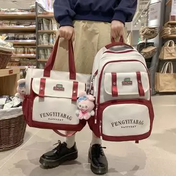 Школьная сумка для девочек, школьный рюкзак Backpack красный