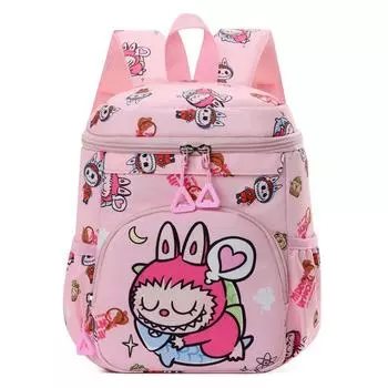 Schoolbag New Arrival Kids Kindergarten Backpack Cute Cartoon Labab Spine Protection Decompression Lightweight Baby Boy and Baby Girl Backpack Pink