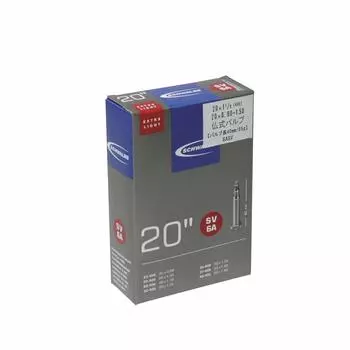 SCHWALBE 20 x 20 x 1 трубка Presta style 40 мм клапан [Оригинальный продукт] 0.90/1.50, 1/8 (406) 6А-СВ чёрный
