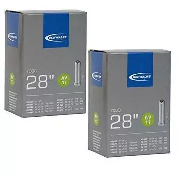Schwalbe AV17 Внутренняя трубка 700 x Американский тип клапана 28-45c / 28 27 (2 шт.)