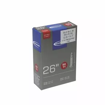 SCHWALBE Легкие камеры для Presta 40мм 11SV (Швальбе) [Оригинал] 26x1.00, 650x23C, Ниппели, чёрный