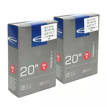 SCHWALBE Tube for 20 x 20 x Presta style 40mm valve 6SV of [Genuine product] 1.10/1.50, 11/8 (406) [Set 2]