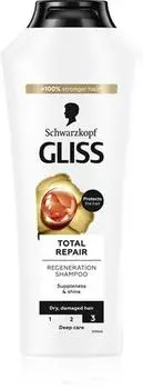 Schwarzkopf Gliss Total Repair Shampoing Rgnration Intense TU прозрачный