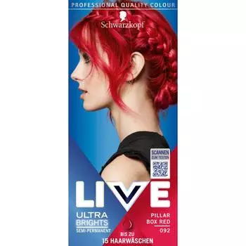 Schwarzkopf Hair Dye Live Intensive 092 Pillar Box Red 1ea