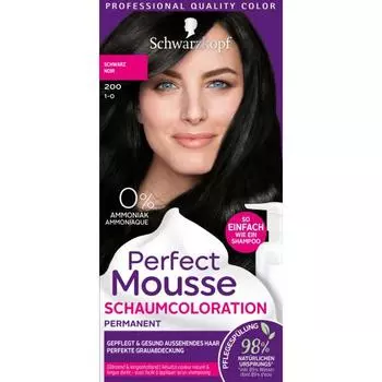Schwarzkopf Perfect Mousse Пена для окрашивания волос 200 Черный