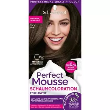 Schwarzkopf Perfect Mousse Пена для окрашивания волос 400 Темно-коричневый