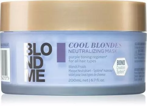 Schwarzkopf Professional Blondme Cool Blondes Питательная маска против желтизны TU прозрачный