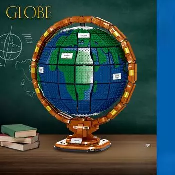 Science and Education Building Block Globe Puzzle Assembly Building Block Model Children s Enlightenment Toy Gift NO BOX