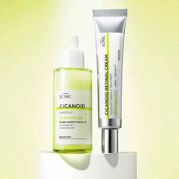 SCINIC CICANOID Retinal Cream 30мл + ампула 50мл, Антивозрастной, корейская косметика, Kbeauty, пробник