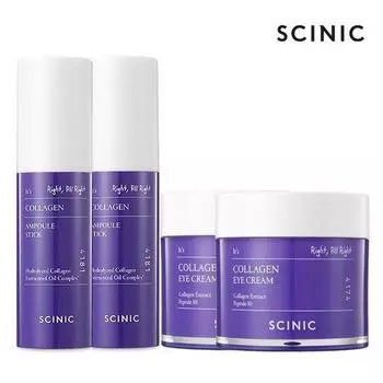 Scinic Eb [cj Exclusive] Collagen Ampoule Stick 10g 2ea + Large Capacity Eye Cream 80ml 2ea Renewal Stick 2Eye Cream 2 5268566936/20