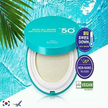 SCINIC ENJOY ALL ROUND AIRY SUN CUSHION EX SPF50+ 25 г