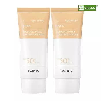 Scinic Enjoy Foundation Skip Tone Up Sun Cream 50 г 1+1 Специальный набор