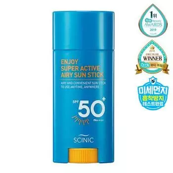 SCINIC Enjoy Super Active Воздушный солнцезащитный стик SPF50+ 15г