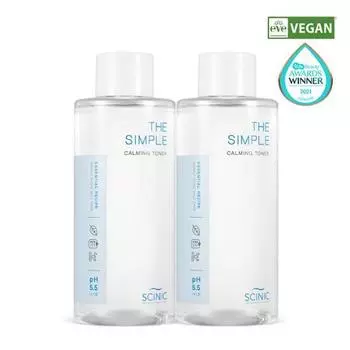 Scinic Простой успокаивающий тоник Double Special (300мл+300мл), Корейская косметика